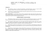 Canada Employment Agreement Template  Legal Forms And Business pertaining to Individual Performance Agreement Template