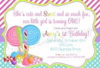 Candyland Invitations Printable  Candyland Lollipop Invitations with Blank Candyland Template