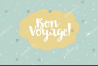 Card Minimal Style Vector Templates Bon Stock Vector Royalty Free with Bon Voyage Card Template