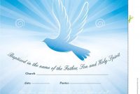 Certificate Baptism Template With Waves Of Water And Dove Multiple intended for Christian Baptism Certificate Template