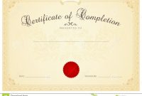 Certificate  Diploma Background Template Floral Stock Vector with regard to Scroll Certificate Templates