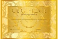 Certificate Diploma Golden Design Template Colorful Background with regard to Certificate Scroll Template