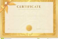 Certificate Diploma Template Gold Award Pattern Stock Vector pertaining to Certificate Scroll Template
