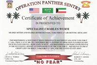 Certificate Of Achievement Army Template  Bizoptimizer within Certificate Of Achievement Army Template