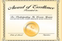 Certificate Of Achievement Template Word Ideas Templates Fancy inside Certificate Of Achievement Army Template