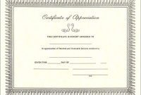 Certificate Of Appreciation Template  Dtemplates with Certificate Of Appreciation Template Free Printable