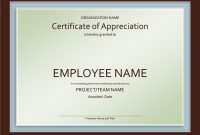 Certificate Of Appreciation Template In Ppt for Employee Anniversary Certificate Template