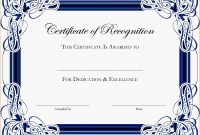 Certificate Of Appreciation Template Word  Authorizationletters in Certificate Of Excellence Template Word