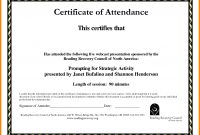 Certificate Of Attendance Templates  Weekly Template pertaining to Certificate Of Participation Template Pdf