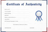 Certificate Of Authenticity Artwork Template Resume Art Example throughout Art Certificate Template Free