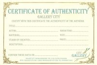 Certificate Of Authenticity Template For Fine Art regarding This Entitles The Bearer To Template Certificate