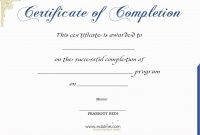 Certificate Of Completion Templates Free Printable Luxury In pertaining to Certificate Of Completion Template Free Printable