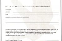 Certificate Of Destruction  Tubidportal for Destruction Certificate Template
