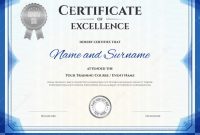 Certificate Of Excellence In Vector Stock Vector  Illustration Of within Free Certificate Of Excellence Template