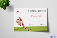 Certificate Of Hockey Performance Design Template In Psd Word throughout Hockey Certificate Templates
