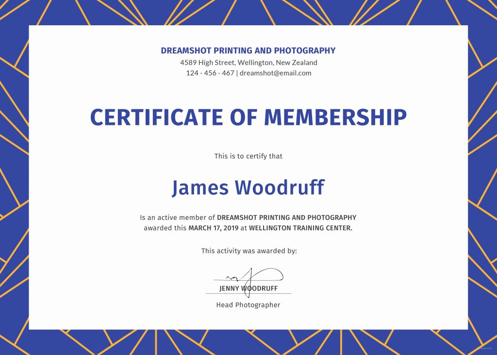 Certificate Of Membership Mvblog with Life Membership Certificate ...