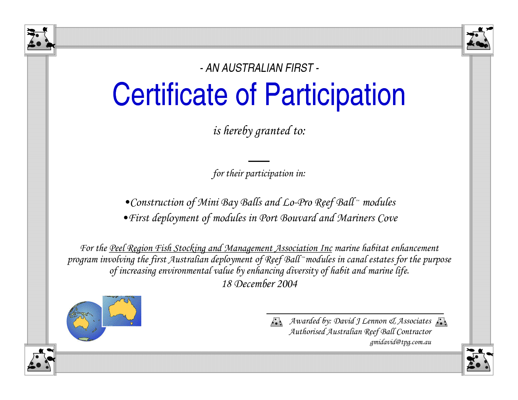 Certificate Of Participation Sample Filename  Elsik Blue Cetane within Certificate Of Participation In Workshop Template