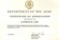 Certificate Of Promotion Template Army throughout Promotion Certificate Template
