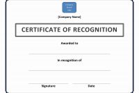 Certificate Of Recognition intended for Microsoft Word Certificate Templates