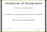 Certificate Of Recognition Sample Template  – Elsik Blue Cetane with Sample Certificate Of Recognition Template