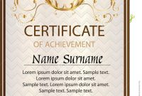Certificate Or Diploma Template Award Winner Stock Vector throughout Winner Certificate Template