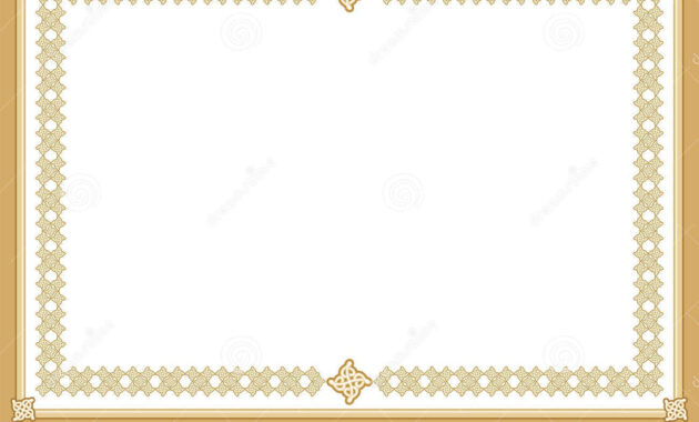 Certificate Stock Vector Illustration Of Award Blank with regard to Award Certificate Border Template