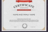 Certificate Template And Element Stock Vector  Illustration Of throughout Beautiful Certificate Templates