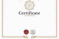 Certificate Template And Element Stock Vector  Illustration Of with regard to Beautiful Certificate Templates