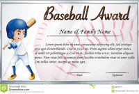 Certificate Template For Baseball Award With Baseball Player inside Softball Award Certificate Template
