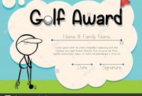 Certificate Template For Golf Award Illustration Stock Vector Art pertaining to Golf Certificate Template Free