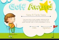 Certificate Template For Golf Award Royalty Free Vector in Golf Certificate Template Free