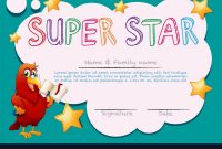 Certificate Template For Super Star Royalty Free Vector intended for Star Certificate Templates Free