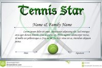 Certificate Template For Tennis Star Stock Vector  Illustration Of with regard to Tennis Certificate Template Free