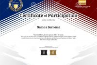 Certificate Template In Sport Theme With Border Frame Diploma D throughout Landscape Certificate Templates