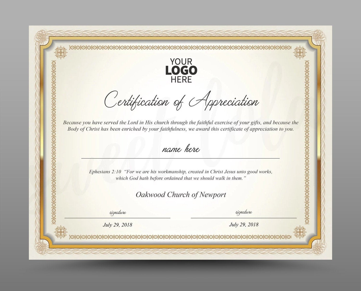 Certificate Template Instant Download Certificate Of  Etsy pertaining to Commemorative Certificate Template