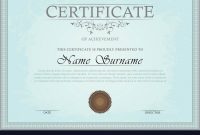 Certificate Template Royalty Free Vector Image pertaining to High Resolution Certificate Template