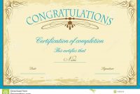 Certificate Template Stock Vector Illustration Of Education within Promotion Certificate Template