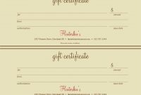 Certificate Templates Best Photos Of Gift Certificate Templates throughout Restaurant Gift Certificate Template