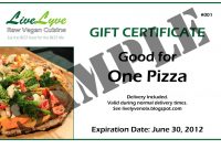 Certificate Templates Food Gift Certificate Template Image throughout Pizza Gift Certificate Template