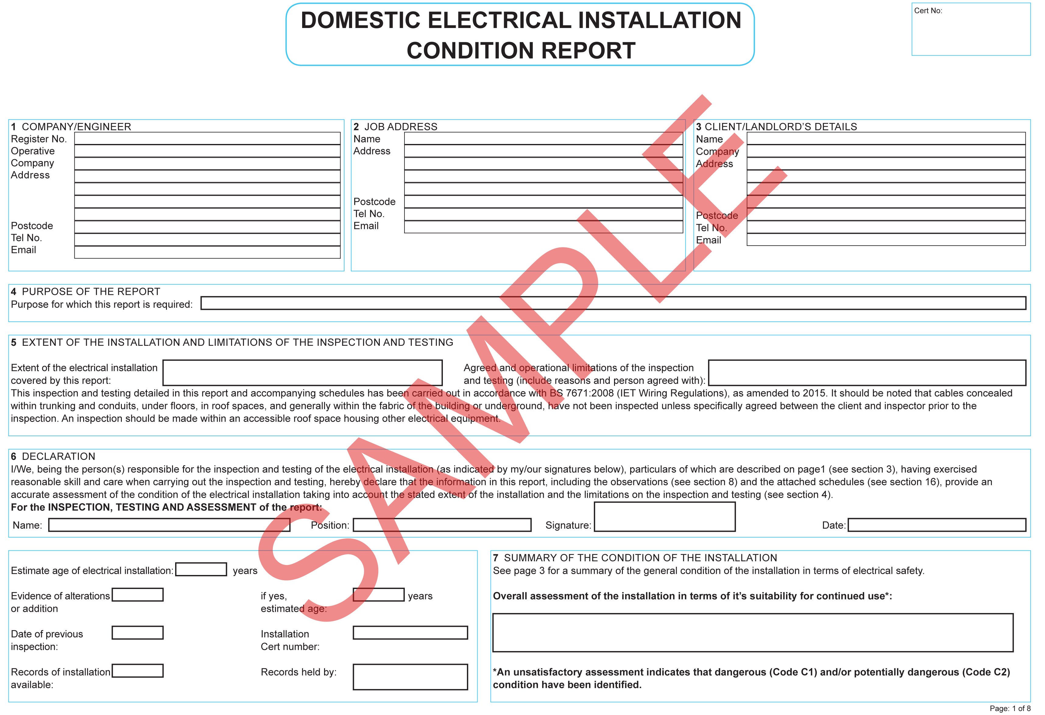 Certificates  Everycert inside Electrical Installation Test Certificate Template