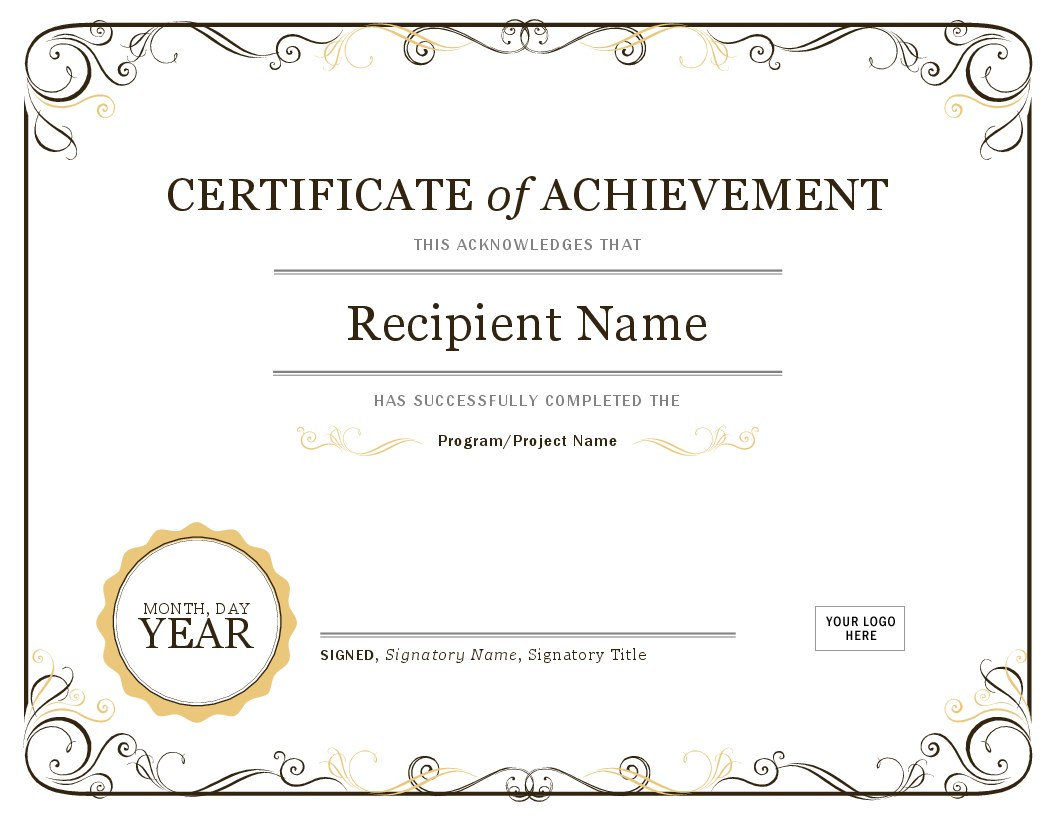 Certificates  Office for Microsoft Word Certificate Templates