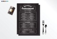Chalkboard Restaurant Menu Design Template In Psd Word Publisher in Menu Templates For Publisher