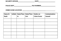 Chapter  Crime Scene Management – Introduction To Criminal in Crime Scene Report Template