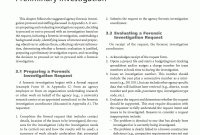 Chapter   Investigation Request And Preliminary Investigation with Forensic Report Template