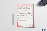 Christian Marriage Certificate Design Template In Psd Word regarding Certificate Of Marriage Template