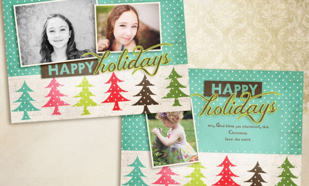 Christmas Card Templates Vol  X Inch Card Template Th with regard to Free Photoshop Christmas Card Templates For Photographers