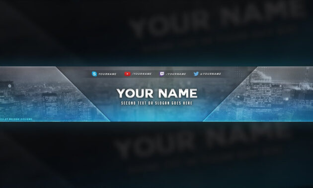City Themed Youtube Banner Template  Free Download Psd  Youtube with regard to Youtube Banners Template