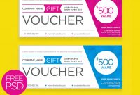 Clean And Modern Gift Voucher Template Psd  Psdfreebies for Company Gift Certificate Template