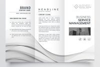 Clean Minimal Trifold Brochure Template Layout Vector Image intended for Cleaning Brochure Templates Free