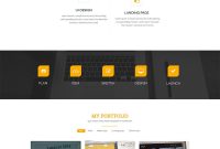 Clean One Page Corporate Portfolio Website Template Free Psd inside One Page Business Website Template